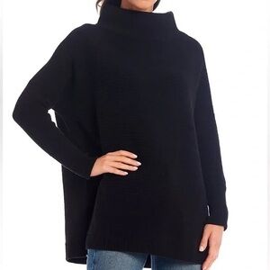 Free People Ottoman Slouchy Tunic Sweater Black